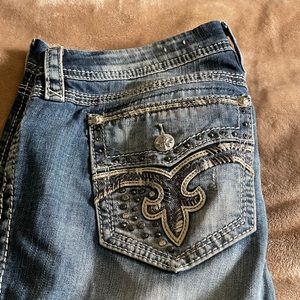 Like New Rock Revival Straight Jeans Size 34
